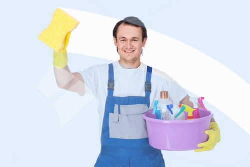 Professional cleaner in Brixton preparing a spotless living space
