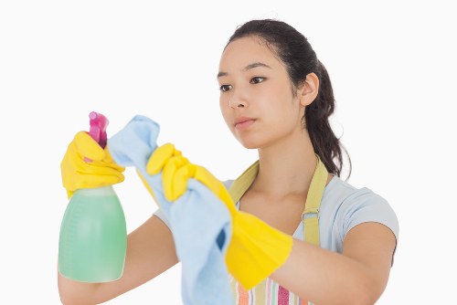 Professional cleaning of a commercial building facade in Brixton