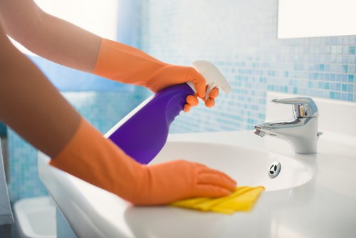 Local cleaning team working in a Brixton flat